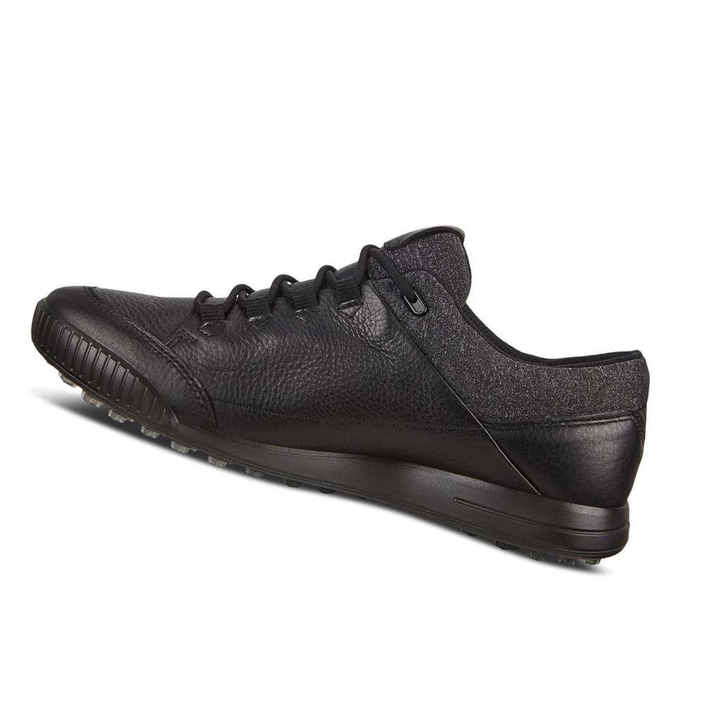 Men's Ecco Street Retro Golf Shoes Black | USA 558QMA